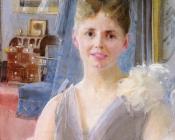 Portrait Of Edith Palgrave Edward - 安德斯·左恩